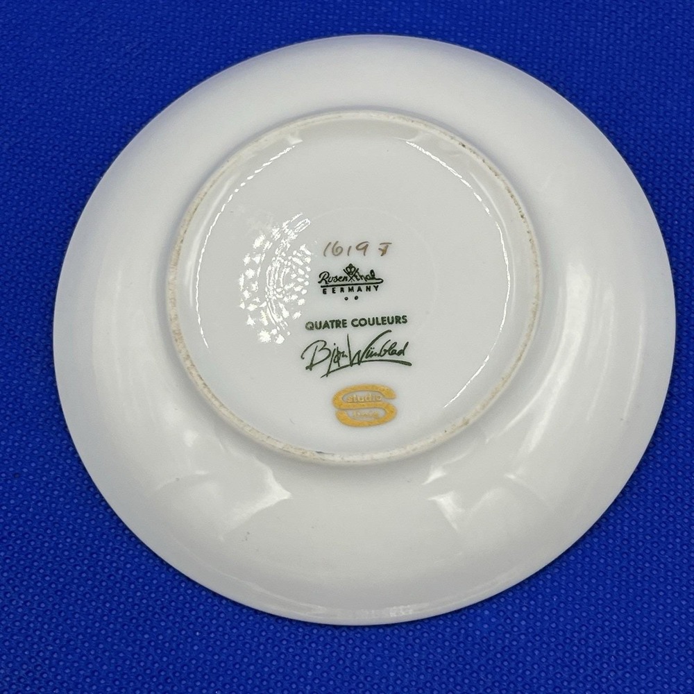 Rosenthal Studio Line Quatre Coleurs Butter Pat Vintage Germany Gold Center Dots - Picture 6 of 12